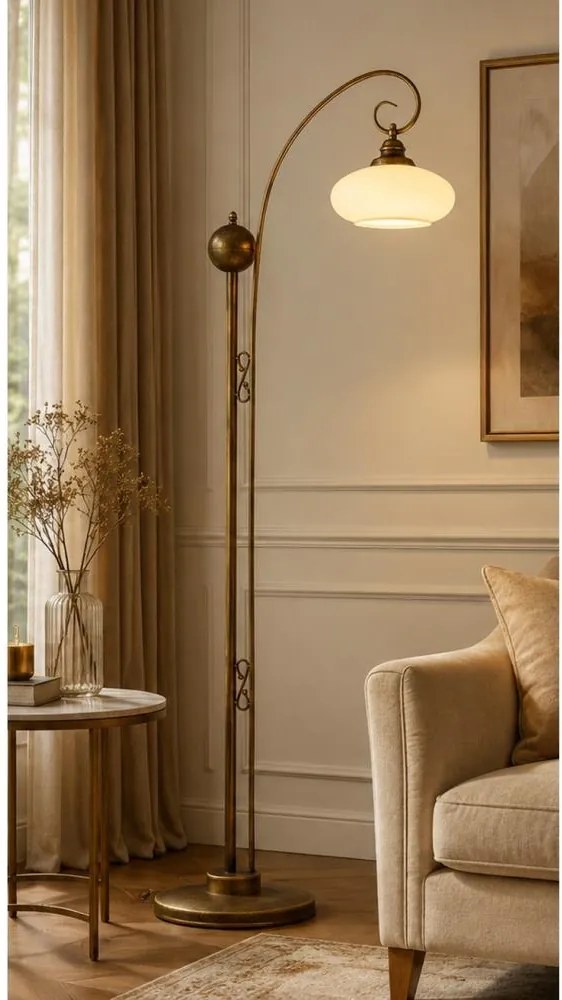 Brilagi - Lampadar MOLLERO 1xE27/15W/230V bronz/patină