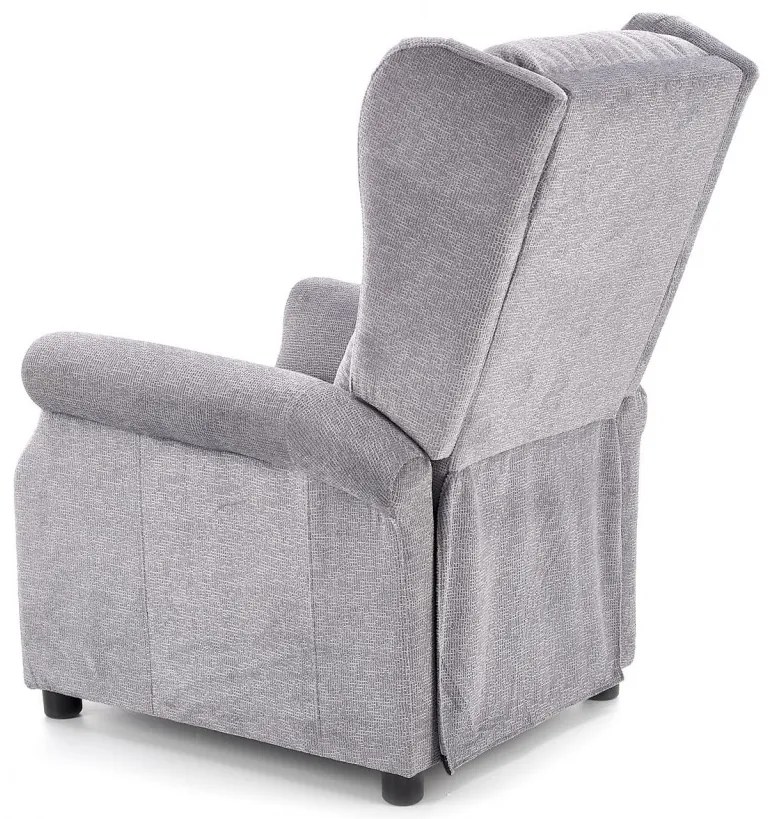 Fotoliu recliner cu functie de masaj Agustin M stofa gri