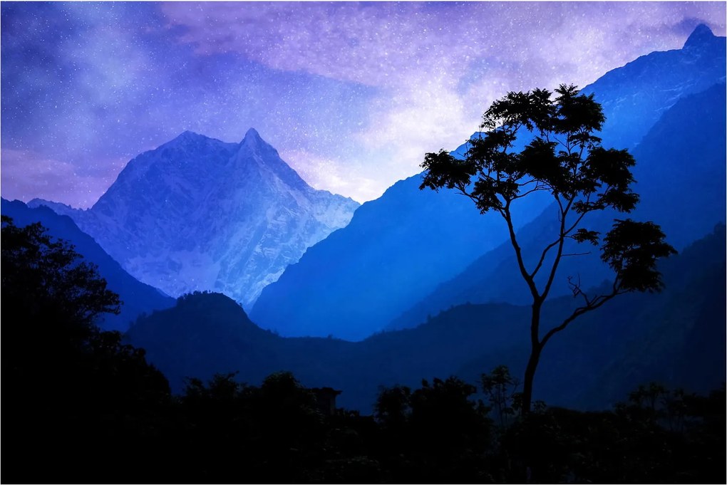 Tablou - Cerul de noapte din Nepal (90x60 cm)