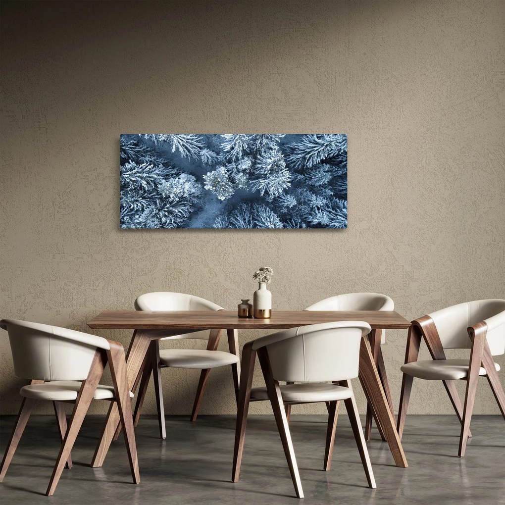Tablou - Pădure înzăpezită (120x50 cm)