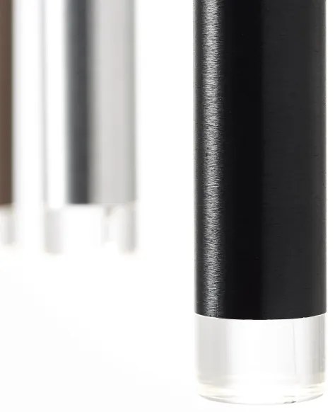 Brilliant - LED CEMBALO, lustră suspendată pe cablu, cu reglare a intensității, LED 32W, 230V, crom/negru/maro