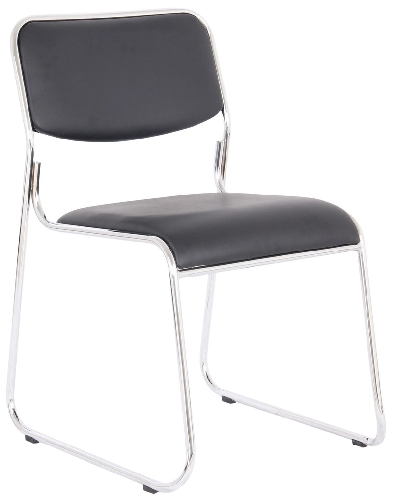 Scaun vizitator Eco, negru, 40x43x76 cm