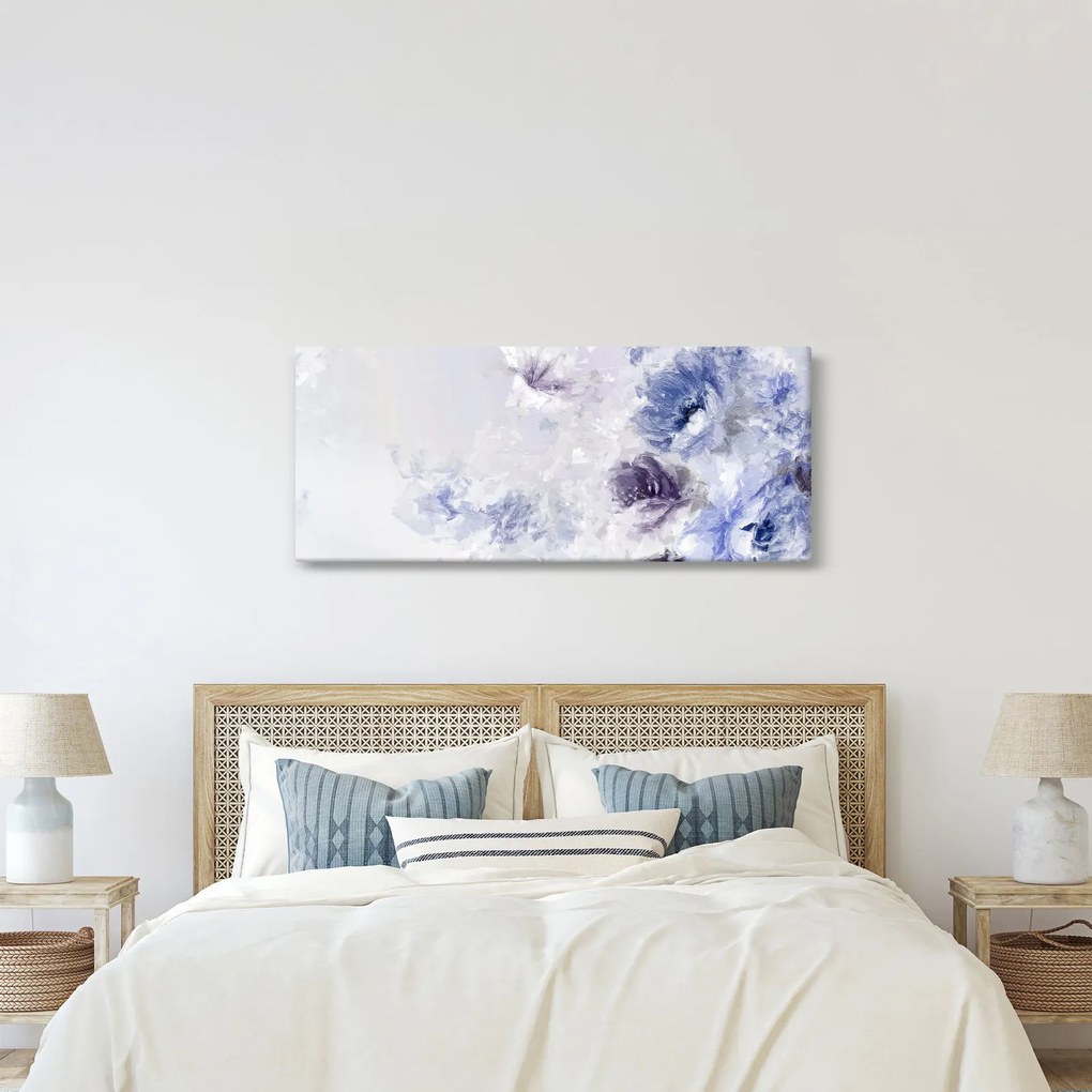 Tablou - Flori,pictură texturată (120x50 cm)