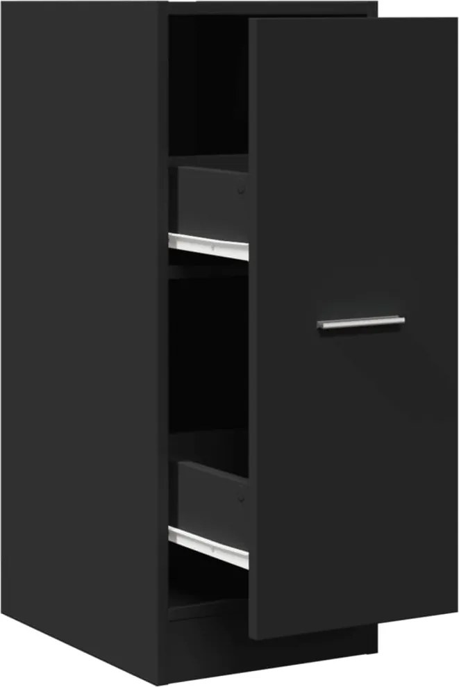 vidaXL Dulap de farmacie, negru, 30x41x77,5 cm, lemn prelucrat