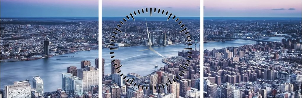 Tablou cu New York (cu ceas) (90x30 cm)