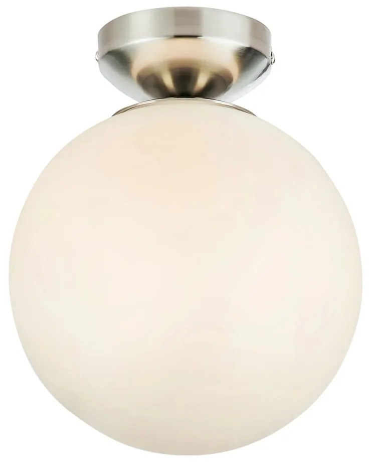 Plafonieră albă-argintie cu abajur din sticlă Stintino – Markslöjd