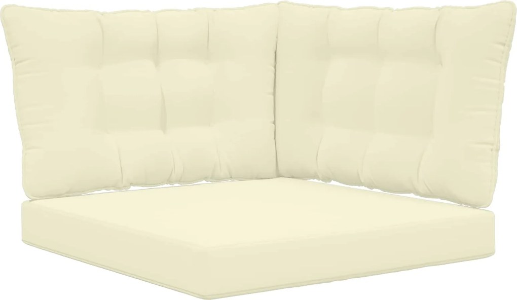 vidaXL Perna pentru canapea de exterior 3 pcs Crem Poliester