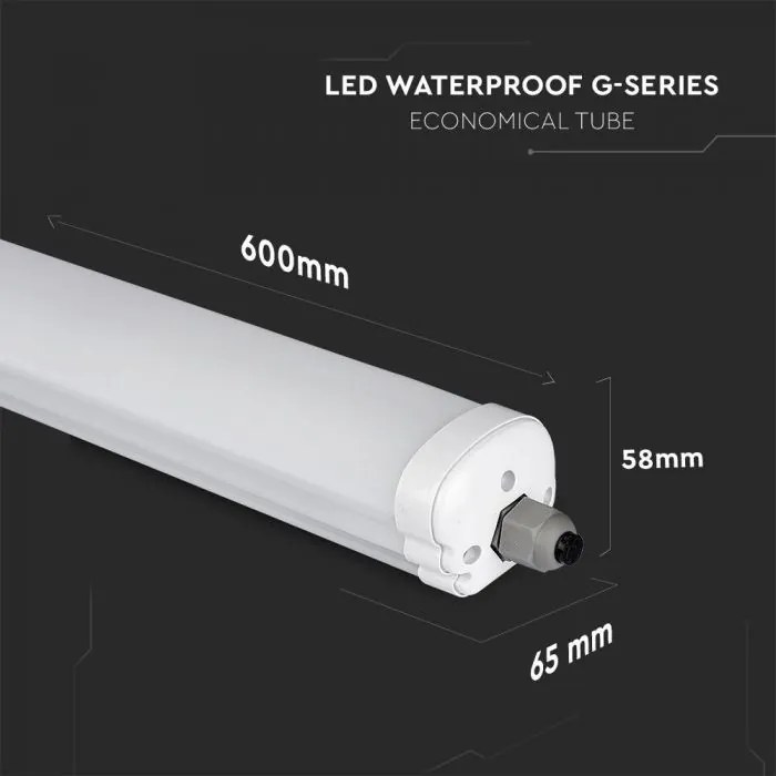 Corp de iluminat etans, 18W, lumina rece(6500K), 2160 lm, IP65, V-TAC