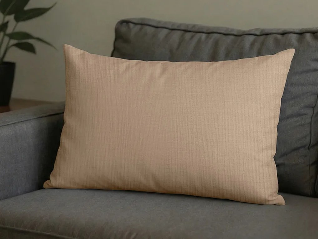 Husa pentru perna din muselin PURLY 40x80 cm, maro deschis