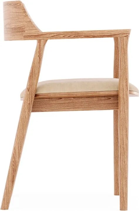 Scaun lemn masiv Quest, 52,5 × 58 × 78 cm