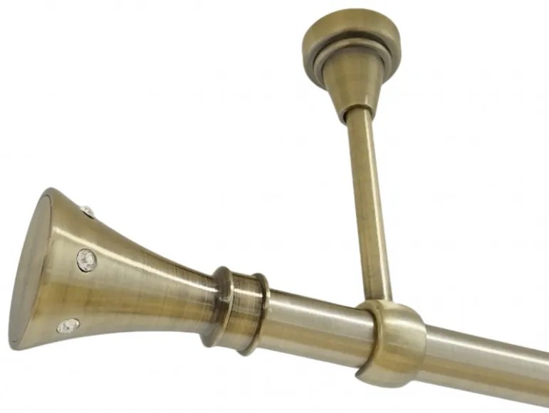 Galerie simpla prindere tavan fara inele CARTER 19 MM aur antic (Alege marime: 200 cm)