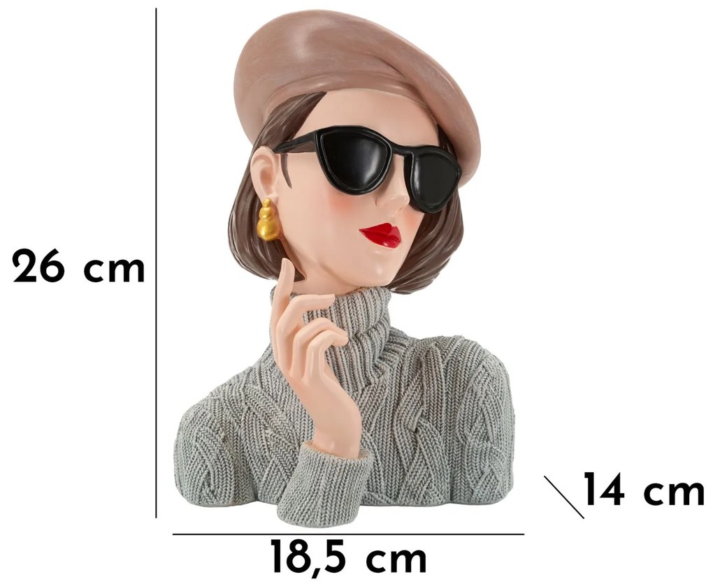 Mauro Ferretti Statueta Donna Paris -B- Cm 18,5X14X24 | Aosom Romania