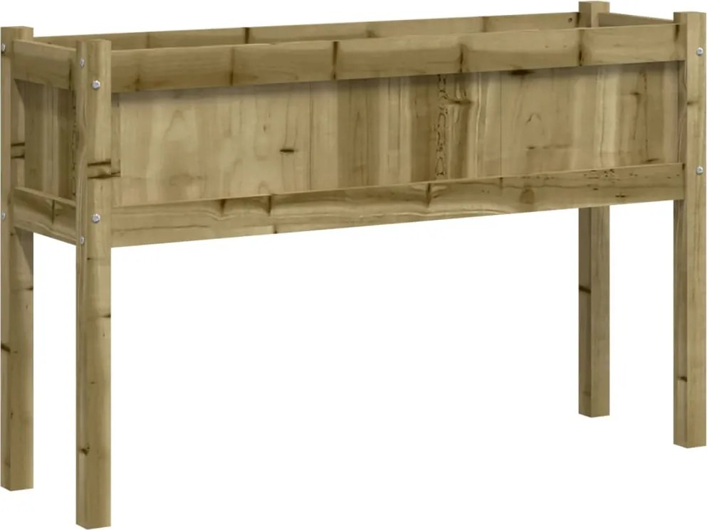 vidaXL Jardinier de grădină cu picioare, 110x31x70 cm, lemn pin tratat