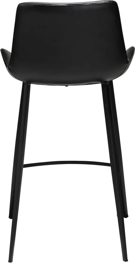 Scaun bar din piele ecologică DAN–FORM Denmark Hype, înălțime 91 cm, negru
