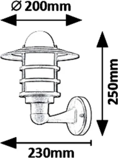 Rabalux 7678 - Aplică perete exterior DARRINGTON 1xE27/20W/230V IP44