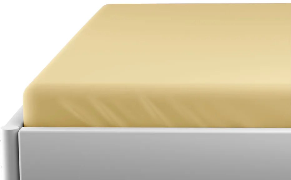 Cearsaf Jersey pentru patut copii cu elastic 70x140 cm crem