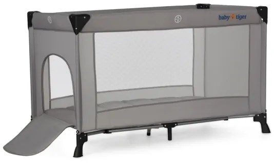 Pătuț de voiaj Baby Tiger VIKI gri KINDERKRAFT