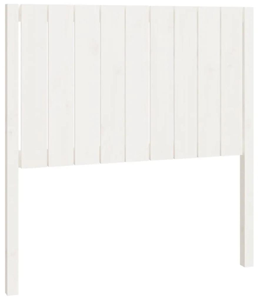 818851 vidaXL Tăblie de pat, alb, 95,5x4x100 cm, lemn masiv de pin