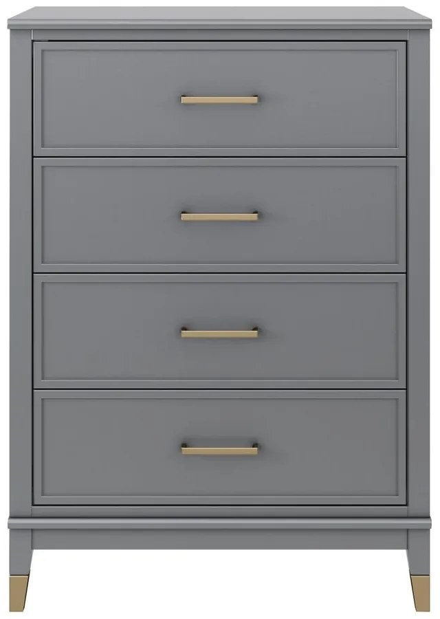 Comodă CosmoLiving by Cosmopolitan Westerleigh, 75 x 106 cm, gri