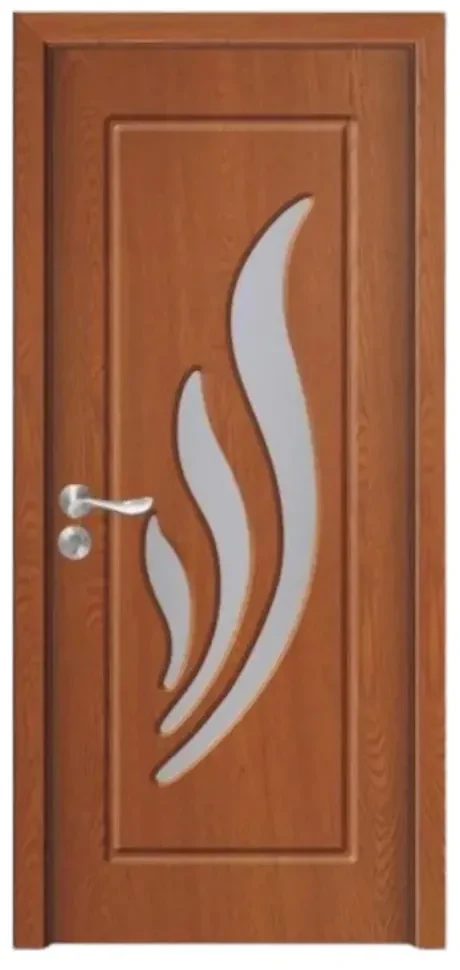 Usa Interior din MDF Novo Doors ND310, Cadru din Lemn Masiv, Geam Sablat, KIT COMPLET, Toc , Manere si balamale incluse (Culoare: Stejar Auriu,