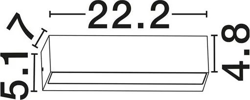 Aplica exterior neagra liniara 22cm IP65 LED CCT PRISMATIC