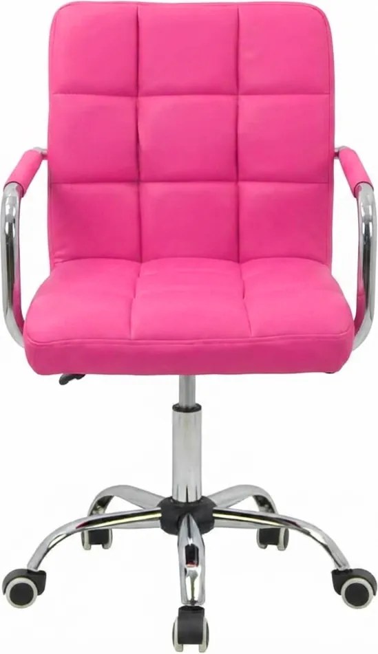 Scaun de birou copii roz din piele ecologica ergonomic si ajustabil OFF 328