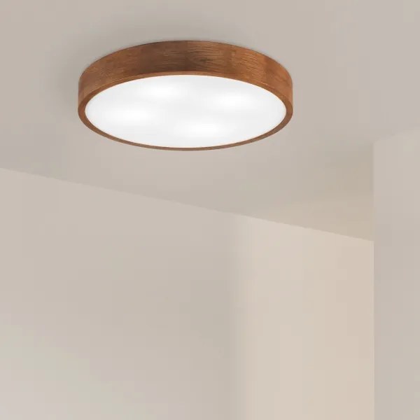 Brilagi - Plafonieră LED CARVALHO 4xE27/60W/230V, stejar cireș, Ø 57,5 cm