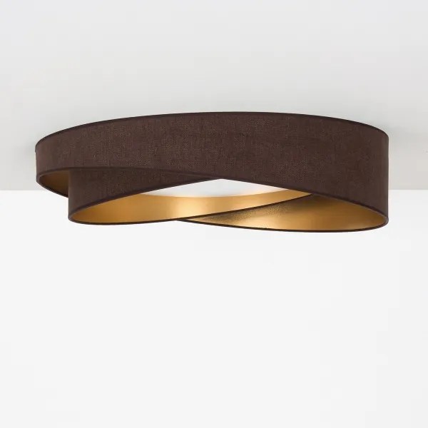 BRILAGI - Lampă LED dimabilă VELVET TWIST LED/36W/230V CCT, Ø 65 cm WT maro/auriu + telecomandă