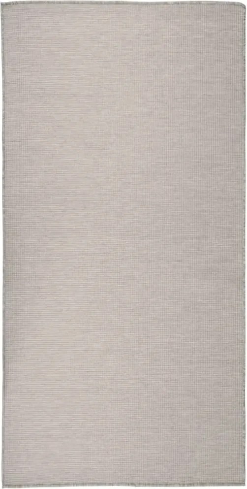 vidaXL Covor de exterior, gri deschis, 100x200 cm, țesătură plată