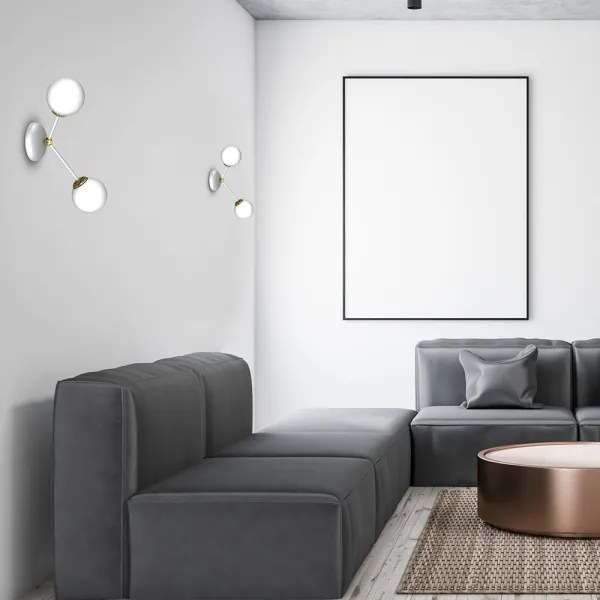 Aplică JOY 2xE14/40W/230V albă/aurie