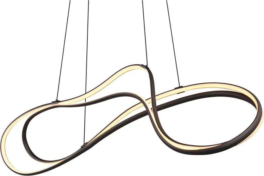 Lustră neagră LED cu abajur din metal Nala – Trio Select