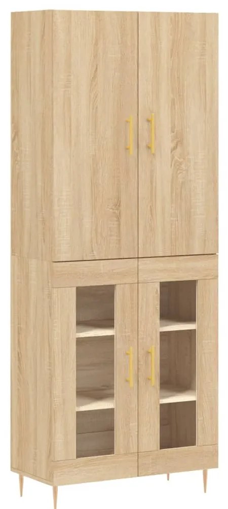 3195726 vidaXL Dulap înalt, stejar sonoma, 69,5x34x180 cm, lemn compozit