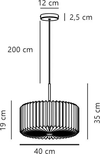 Lustra suspendata moderna cu abajur plisat Vivienne
