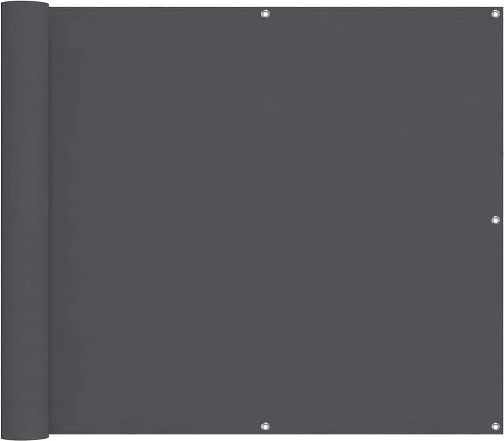 vidaXL Paravan de balcon, antracit, 90x800 cm, 100% poliester oxford