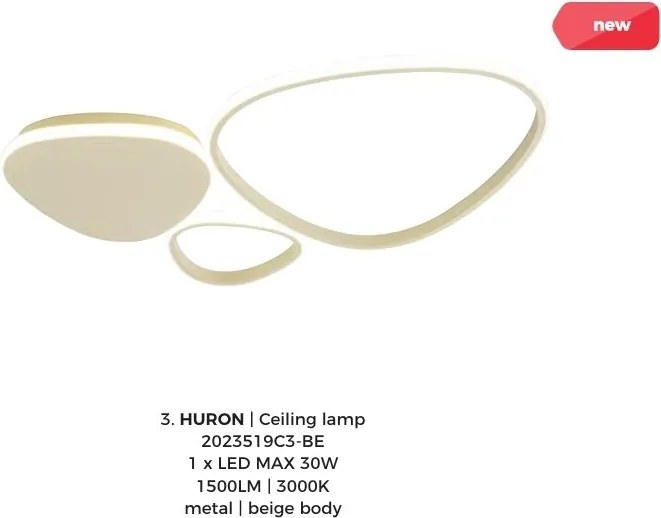 Lustra moderna aplicata tavan LED HURON