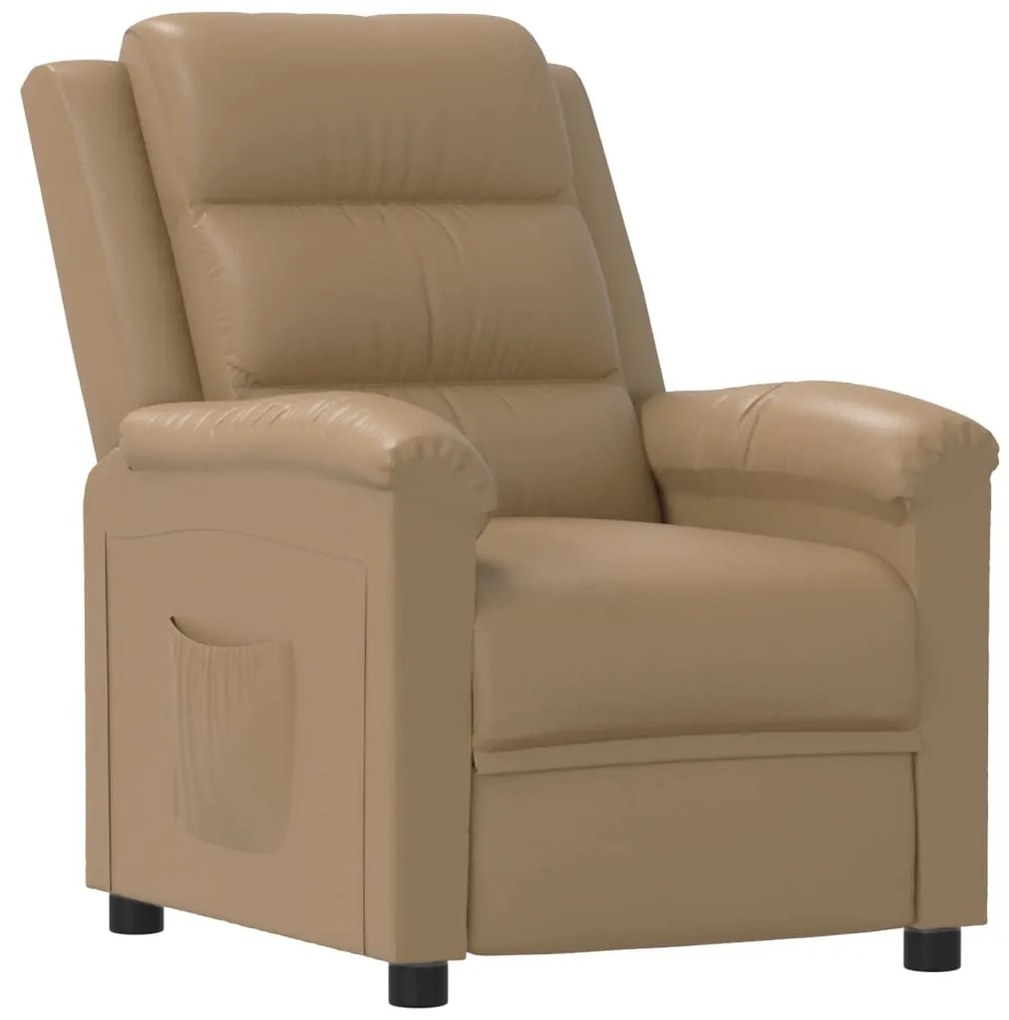 342369 vidaXL Fotoliu rabatabil, cappuccino, piele ecologică