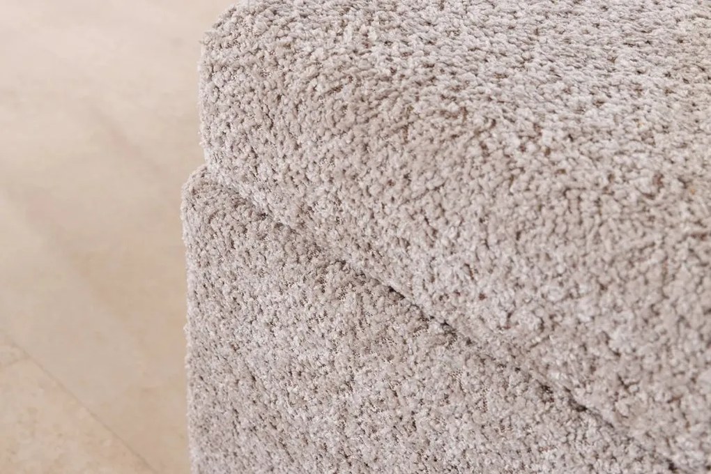 Bancheta tapitata cu spatiu de depozitare Extravagancia 140cm, boucle champagne greige
