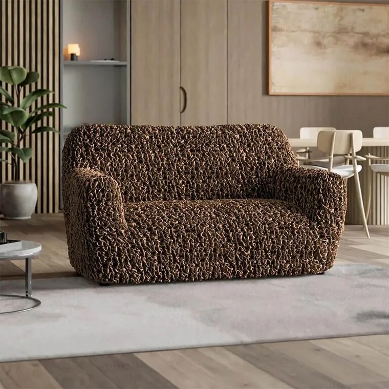 Gaico Huse bielastice VELVET maro fotoliu dublu (l. 120 - 160 cm)