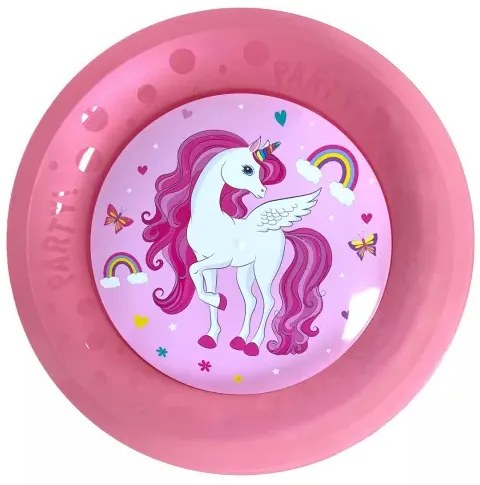 Unicorn Rainbow Colors set de farfurii din plastic micro premium 4 bucăți 21 cm