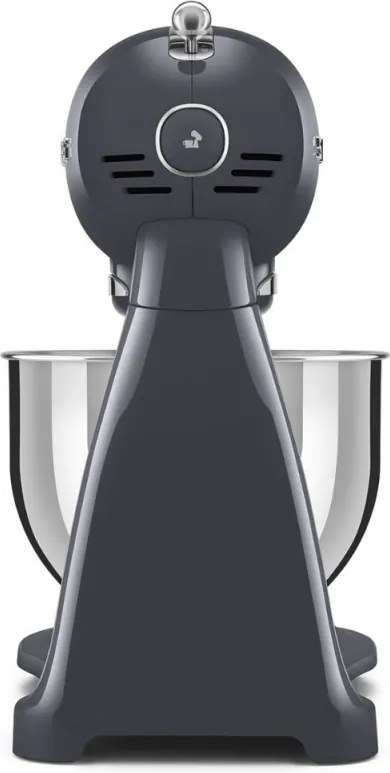 Mixer planetar SMEG SMF03GREU, 800 W, 4,8 l, 10 viteze, Functie de pornire treptata, Bol cu maner, Gri