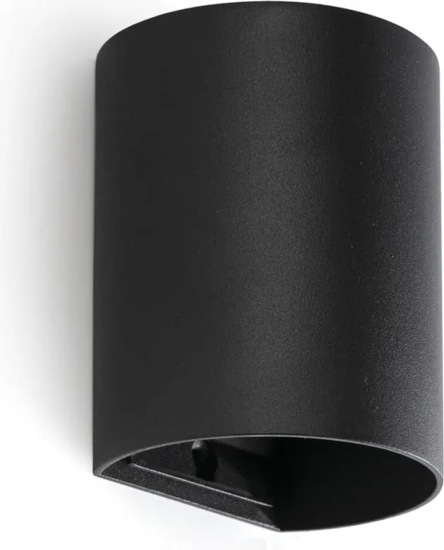 Aplica perete aluminiu negru, 1xGU10, SOLE round