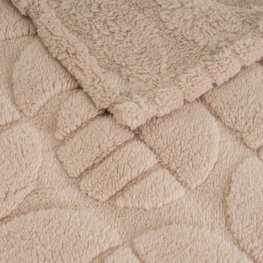 Pătură maro deschis din micropluș-cocolino 130x160 cm Mid Century – Casa Selección