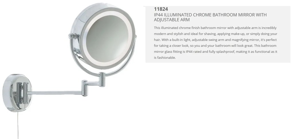 Oglinda cu iluminat pentru baie IP44 directionabila Bathroom 11824 SRT