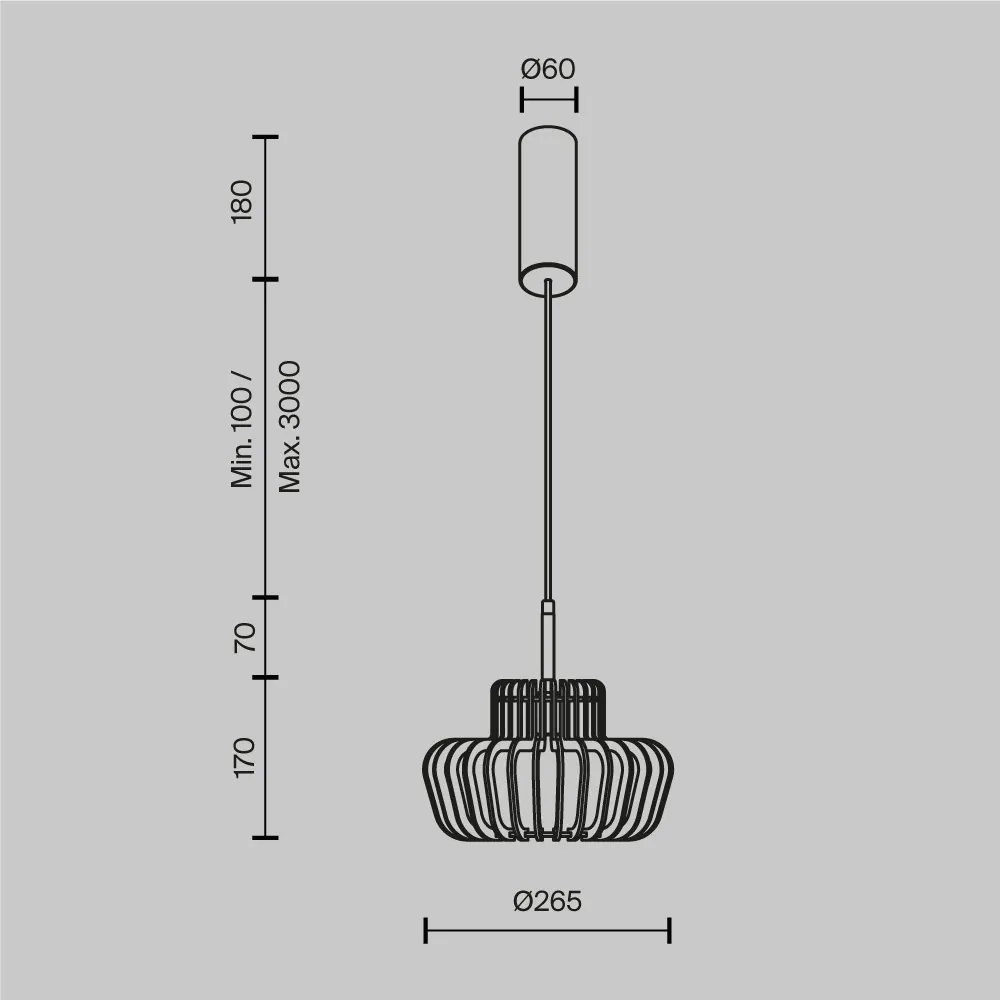 Lustra LED design japonez din lemn Namiki