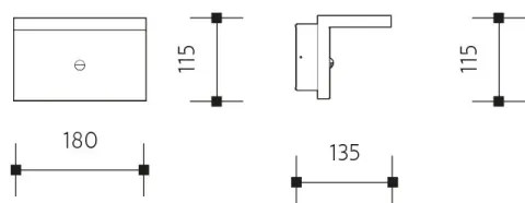 Aplică LED de exterior cu senzor NATURA LED/12W/230V 4000K IP54 maro/antracit
