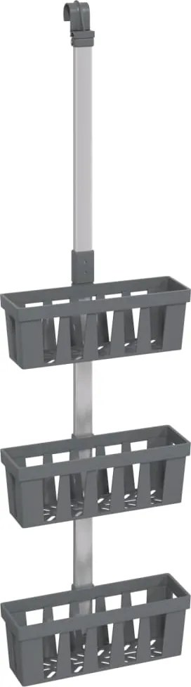 vidaXL Raft suspendat pentru duș 30x15x(67-105) cm aluminiu