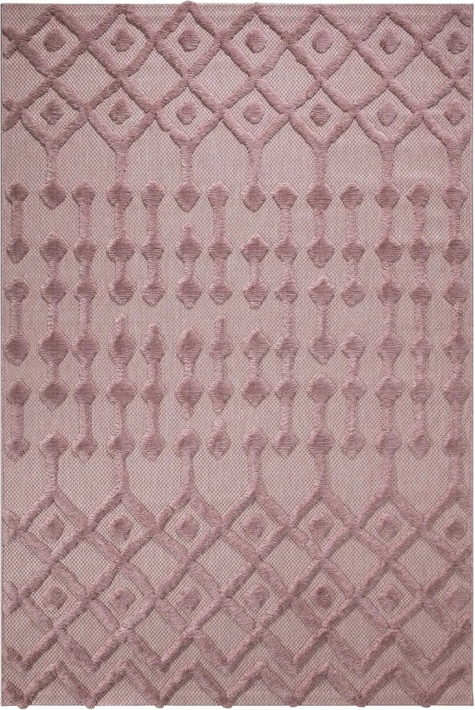 Covor 58388A, 80x150 cm, forma dreptunghiulara, polipropilena, roz