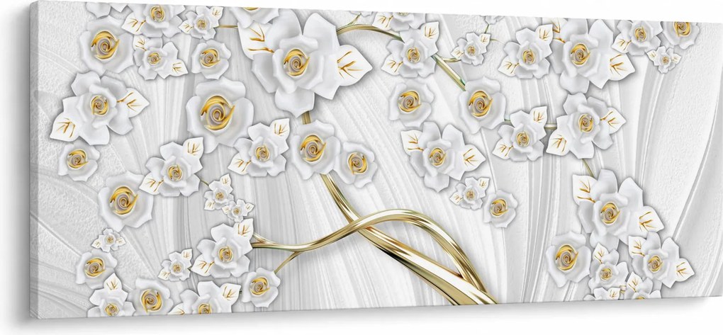 Tablou - Copac cu decor auriu (120x50 cm)