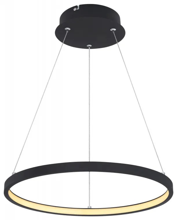 Lustra LED suspendata design modern circular RALPH 19W negru