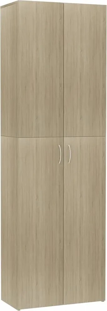 vidaXL Dulap de birou, stejar sonoma, 60x32x190 cm, lemn prelucrat